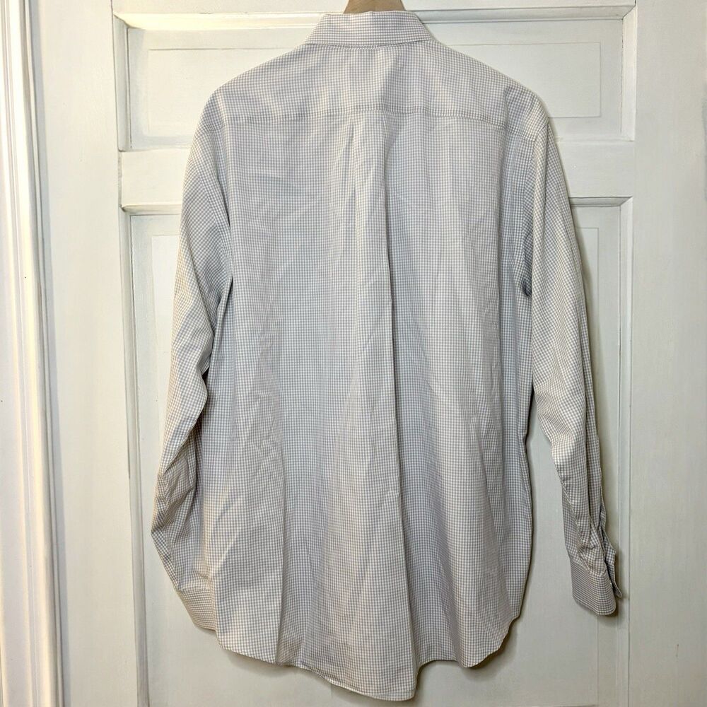 Brooks Brothers Gray Gingham‎ Check Taditional Fit Non-Iron Dress Shirt - Large - Picture 6 of 7